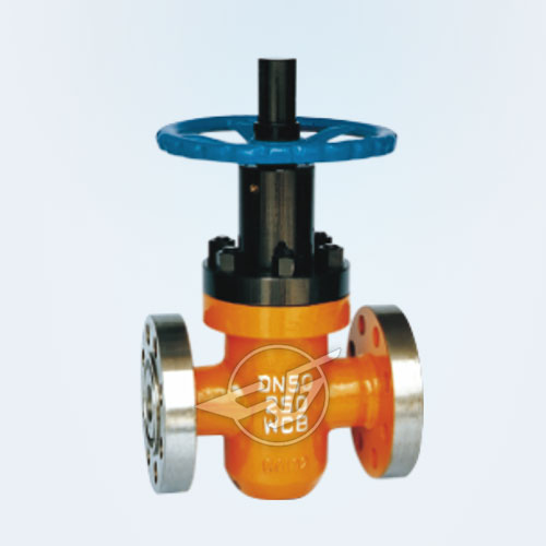 High-pressure flat gate valve