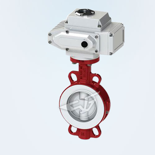 Electric Clamp Fluorine Butterfly Valve 