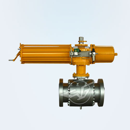 Pneumatic fixed forged steel ball valve 